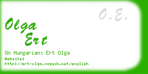 olga ert business card